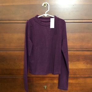 Brand New! Girl’s Shimmer Ribbed Mock Neck Top